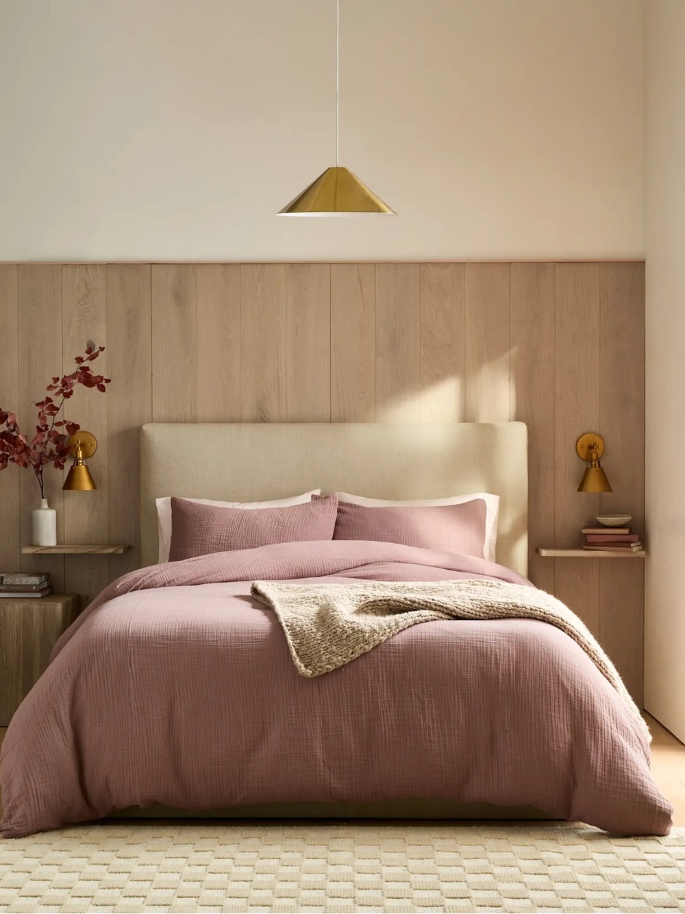 NEW Quince Organic Cotton Gauze Duvet Cover SET Fig $170 WITH SHAMS - LAST SET